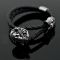 Skull Loved Charm Leather Braided Cuff-Bracelet 199