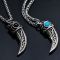 Stainless Steel Gemstone Point Claw-Necklace 218