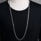 Long Silver Metal Chain-Necklace 238