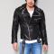 Double Zip Collar Belted Lambskin Rider-Leather 114