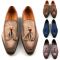 Burnish Lambskin Suede Tassel Loafer-Shoes 643