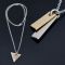 Gold Silver Double Pendant Chain-Necklace 324