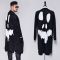 Loose Fit Big Skull Long-Cardigan 257