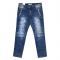 Hard Vintage Wash Zipper Slim Jeans-Sale 90